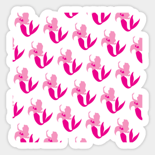 Pink Mermaid Pattern Design, Artwork, Vector, Graphic Sticker